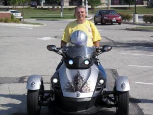 1. George Warren on his Can-Am Spyder
