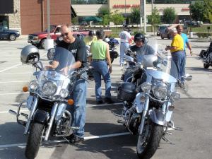 4. Members gathering to ride